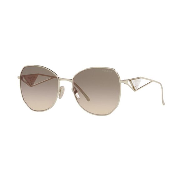 NEW SPR 57Y ZVN3D0 PRADA SUNGLASSES PR 57YS ZVN3D0 GOLD PRADA PR57YS EYEWEAR - Picture 1 of 3